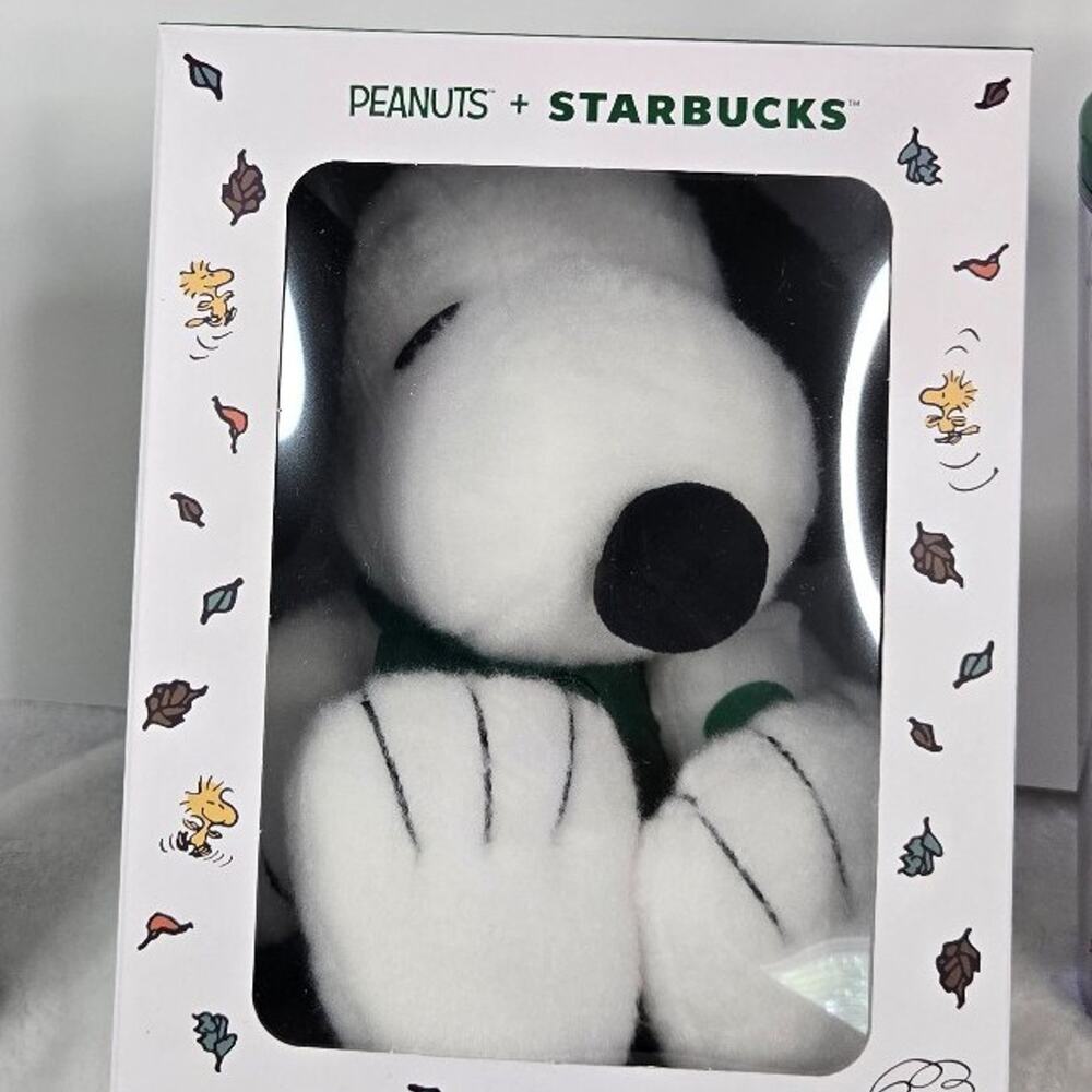 Starbucks x Peanuts 2026 Snoopy Plush Limited Edition Fall Collection NWT